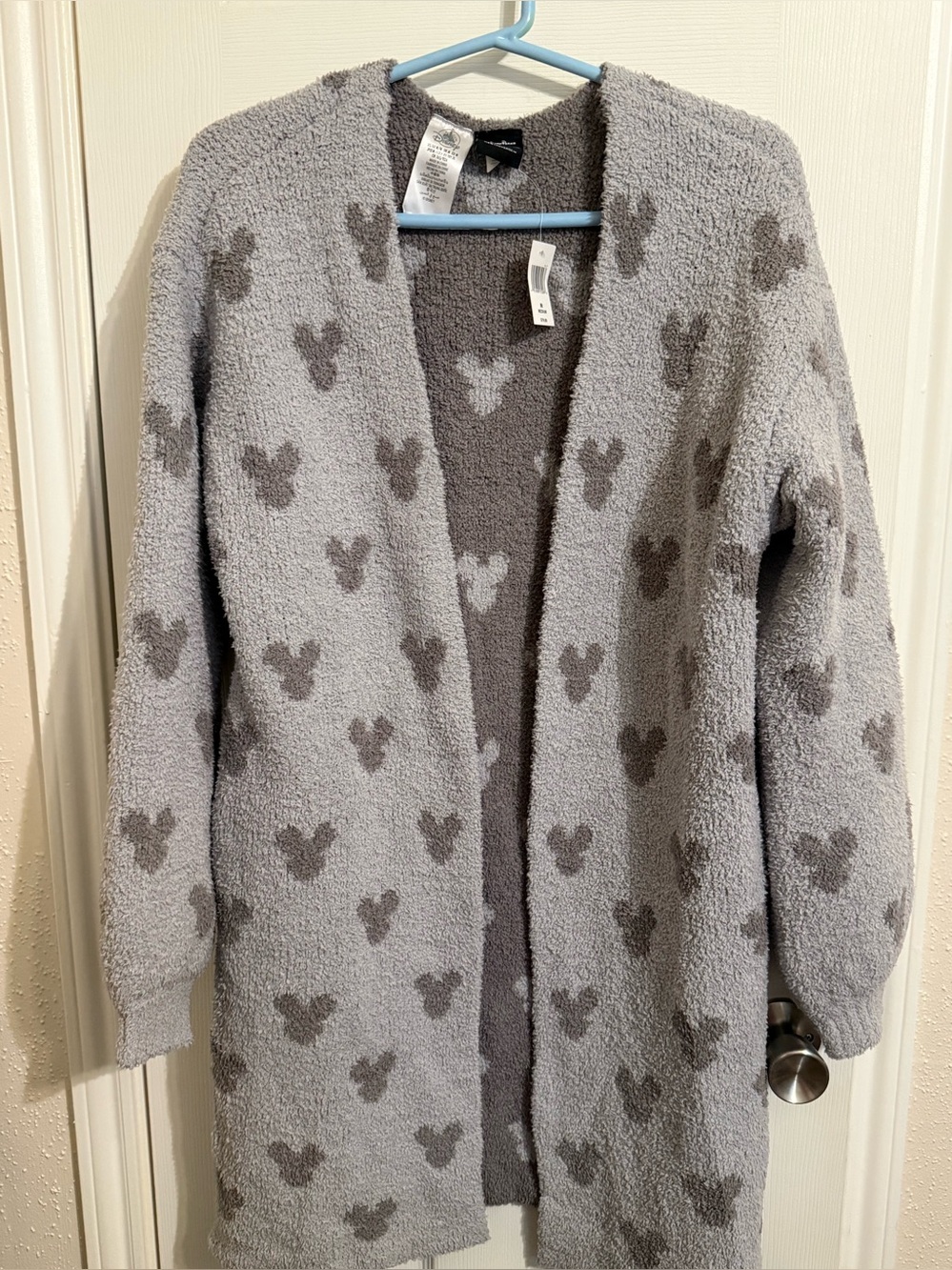 Disney Parks X Her Universe Cozy Open-Front Gray Fleece Cardigan NWT medium
